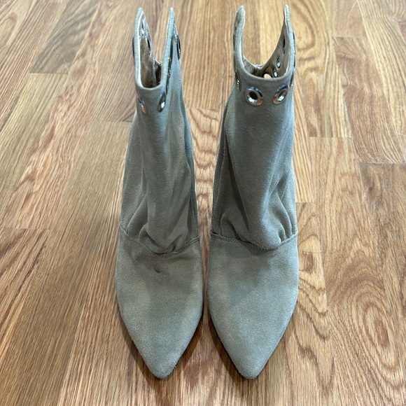 IRO x REVOLVE SUDEKA BOOTS Light Khaki suede pull on size 38 women’s - Picture 5 of 13